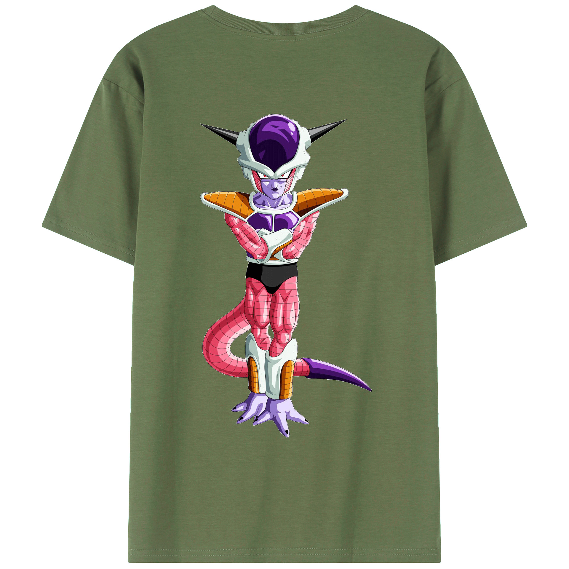 （画像用） ドラゴンボール フリーザ DRAGON BALL Frieza 綿100％ メンズ半袖Tシャツ（バックプリント） 通気性